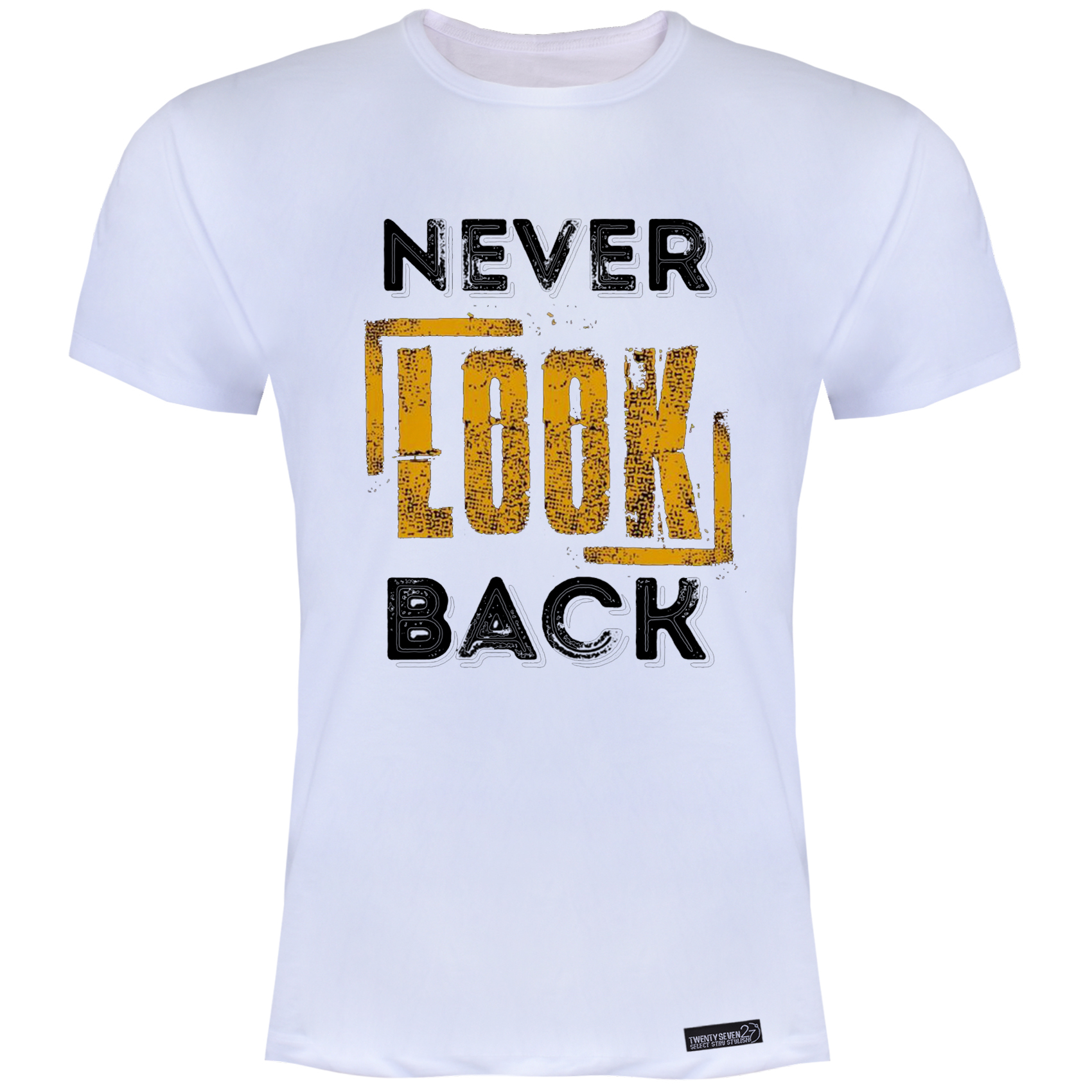 تی شرت آستین کوتاه مردانه 27 مدل Never کد KV151 رنگ سفید