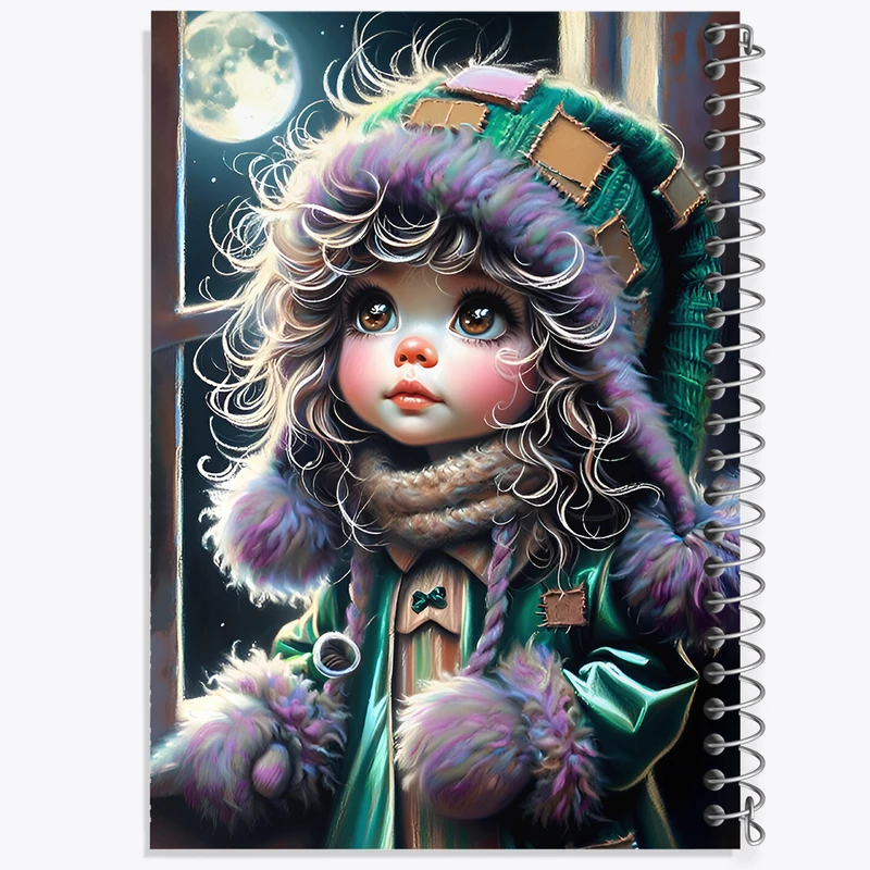 دفتر مشق 100 برگ خندالو طرح دخترانه کیوت کد F8474