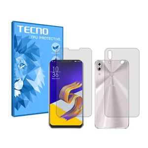 Tecno Resistant model transparent screen protector suitable for Asus Zenfone 5z ZS620KL mobile phone along with the back of the phone