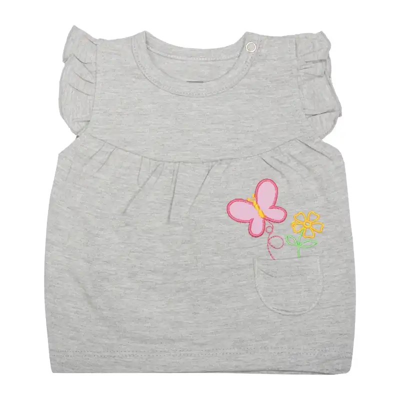 ست تاپ و شلوارک نوزادی آدمک مدل پروانه و گل کد 160003 رنگ صورتی