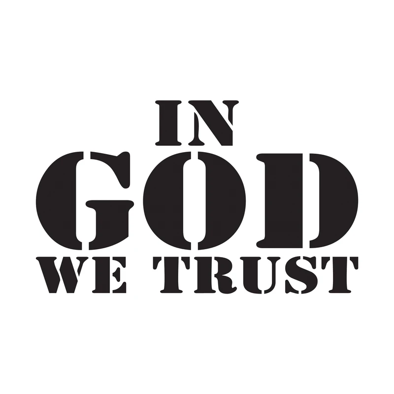 استیکر خودرو طرح in god we trust کد 015