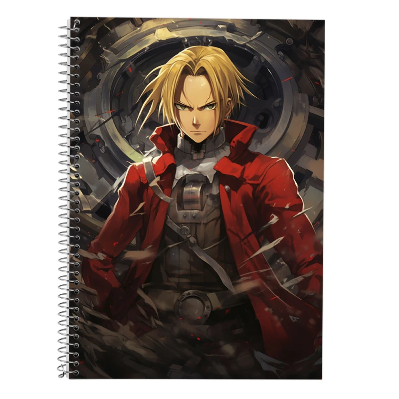 دفتر زبان 50 برگ مدوپد مدل دوخط طرح Fullmetal Alchemist کد DF2311