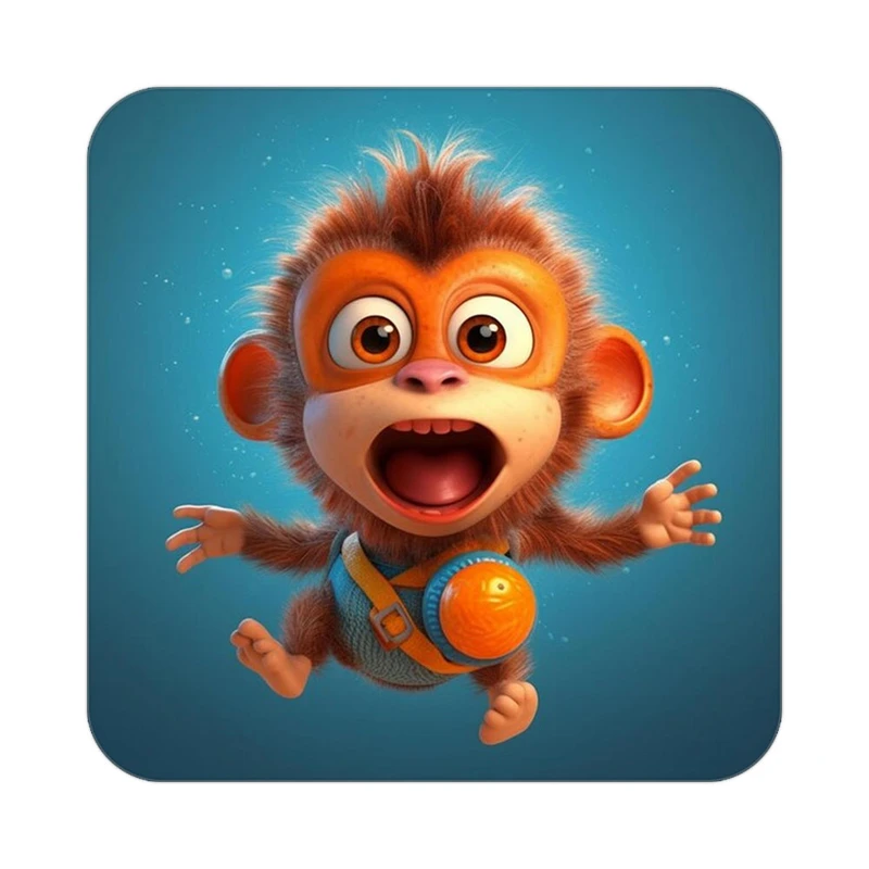 زیر لیوانی کاکتی طرح حیوانات کارتونی مدل mp27785