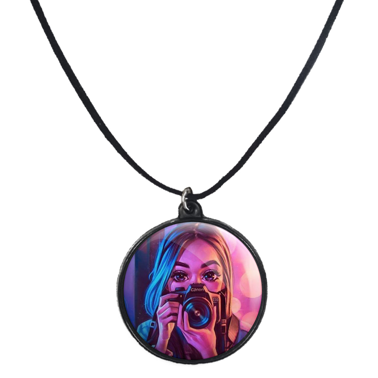گردنبند پرمانه طرح عکاس کد pmb.1325 مدل دو طرفه