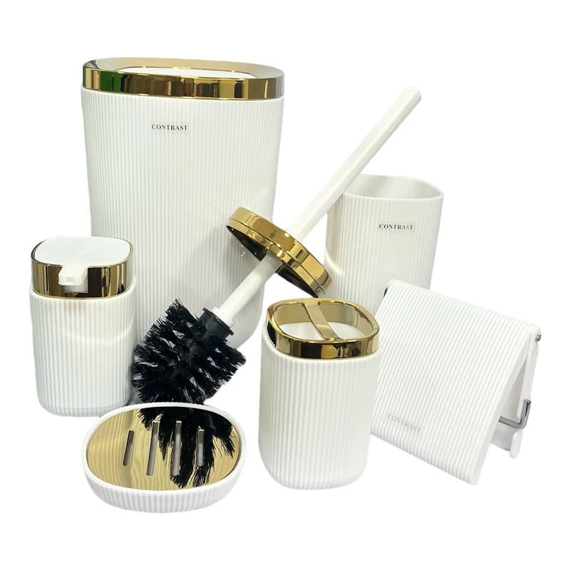 ست سرویس بهداشتی 6 پارچه کنتراست مدل زمرد