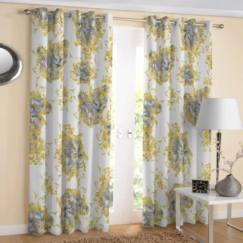 پرده مدل هازان چاپی طرح کلاسیک کد 2065 سایز 280x140 سانتی متر