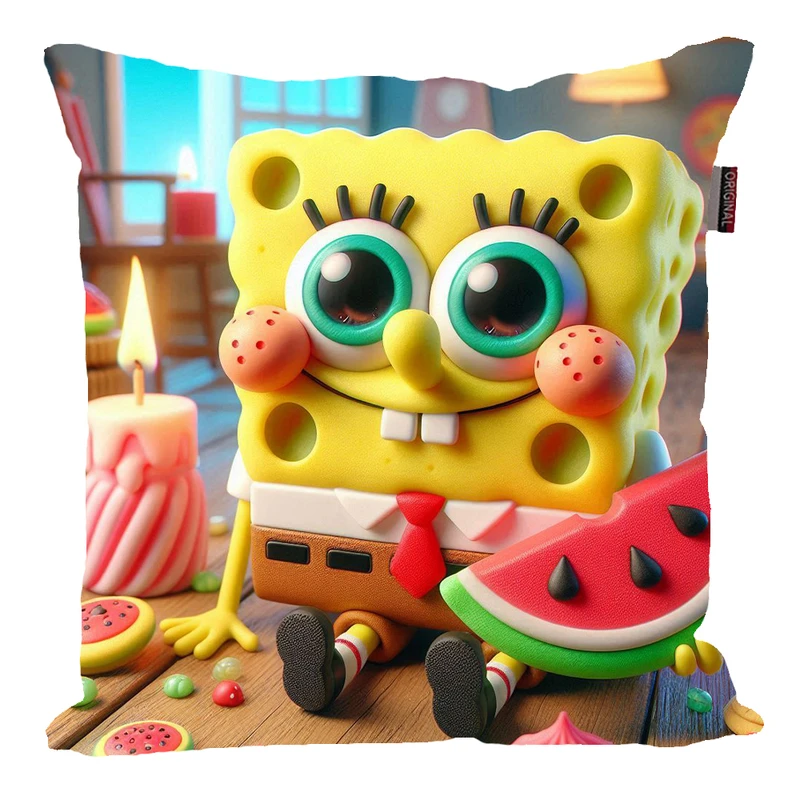 کوسن پاد آفرین مدل باب اسفنجی طرح هندوانه کد 183