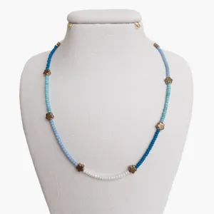 گردنبند دست ساز زنانه مدل منجوقی ستاره