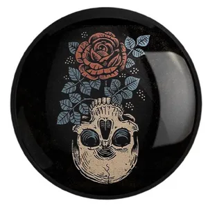 پیکسل طرح اسکلت مدل جمجمه و گل سرخ کد A02