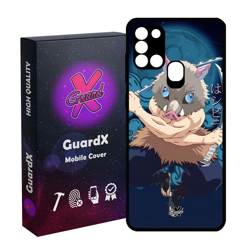 کاور گارد ایکس طرح شیطان کش انیمه مدل Glass10560 مناسب برای گوشی موبایل سامسونگ Galaxy A21s