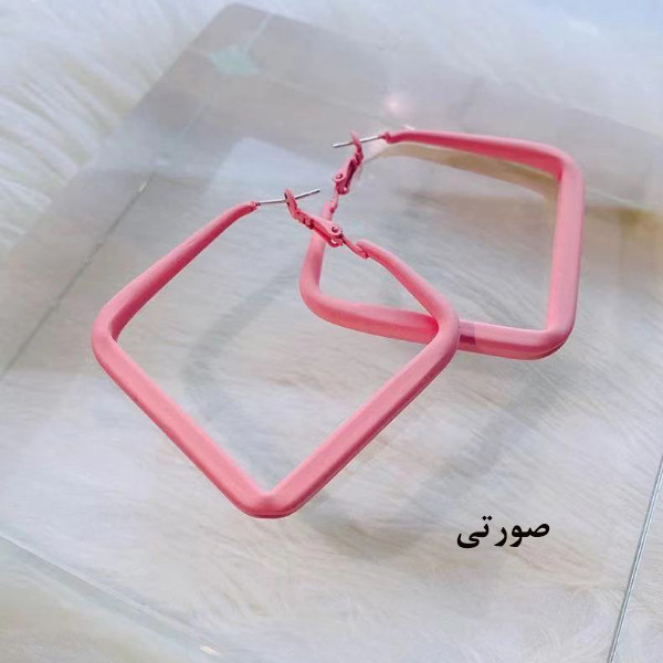 گوشواره دخترانه مدل مربعی بسته 2 عددی