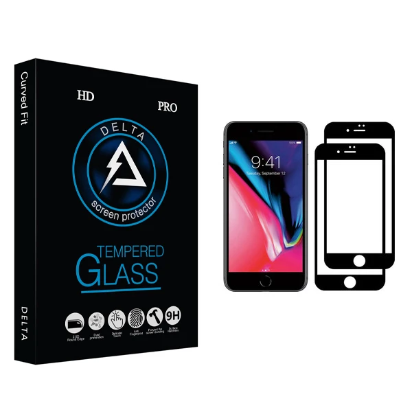 محافظ صفحه نمایش دلتا مدل Fit مناسب برای گوشی موبایل اپل iPhone SE 2020 بسته دو عددی
