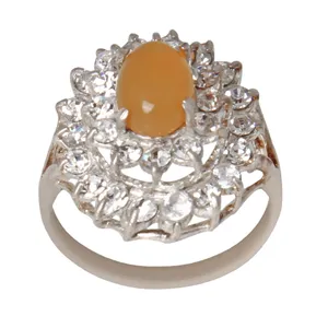 انگشتر نقره زنانه مدل سنگ عقیق کد AW_577