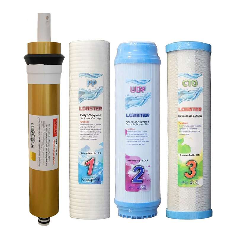 فیلتر دستگاه تصفیه کننده آب لابستر مدل LT42 مجموعه 3 عددی به همراه فیلتر گلدتورای مدل 75G