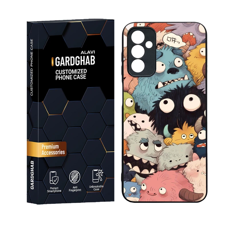 کاور گارد قاب علوی مدل دورژله ای پشت گلس کارتونی و انیمه مناسب برای گوشی موبایل سامسونگ Galaxy M13 4G