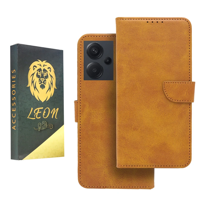 کیف کلاسوری لئون مدل Khoshi مناسب برای گوشی موبایل شیائومی Redmi Note 13 Pro Plus