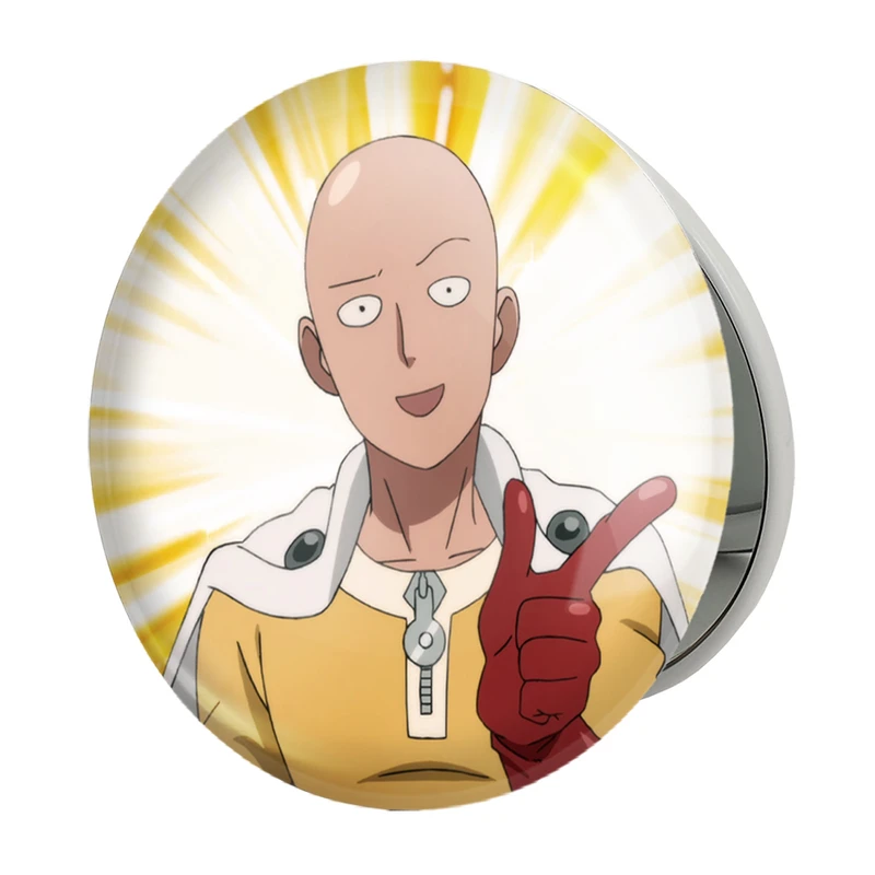 آینه جیبی خندالو طرح سایتاما انیمه مرد تک مشتی One Punch Man مدل تاشو کد 11352 