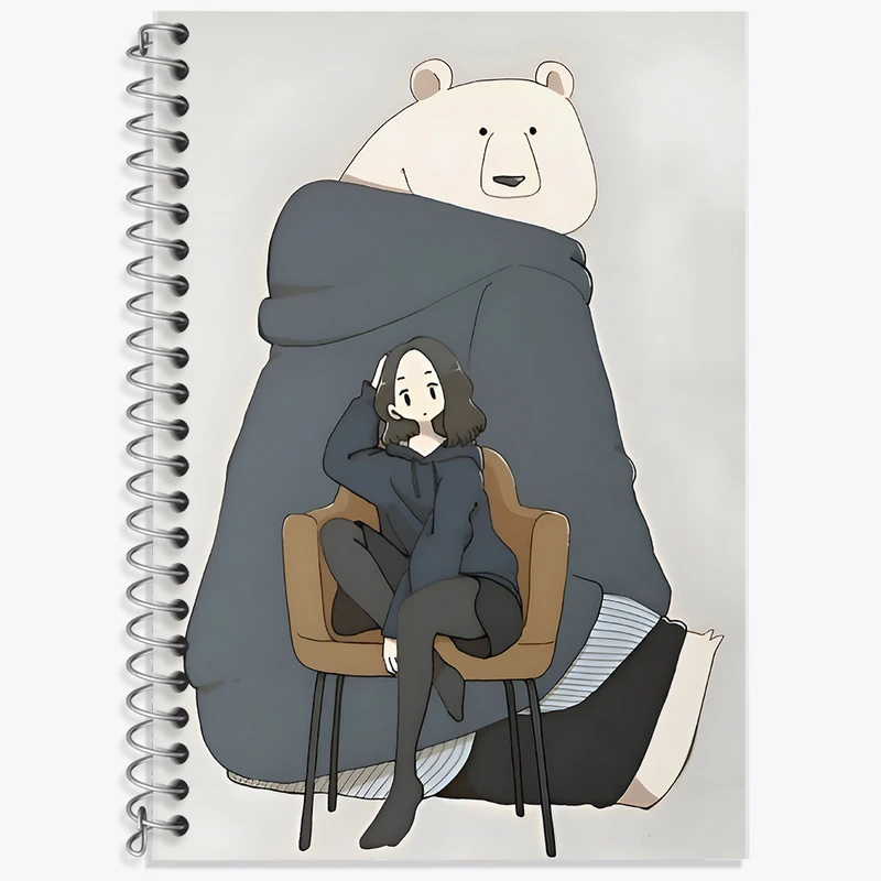 دفتر نت موسیقی 50 برگ خندالو طرح دختر و خرس کد N3444