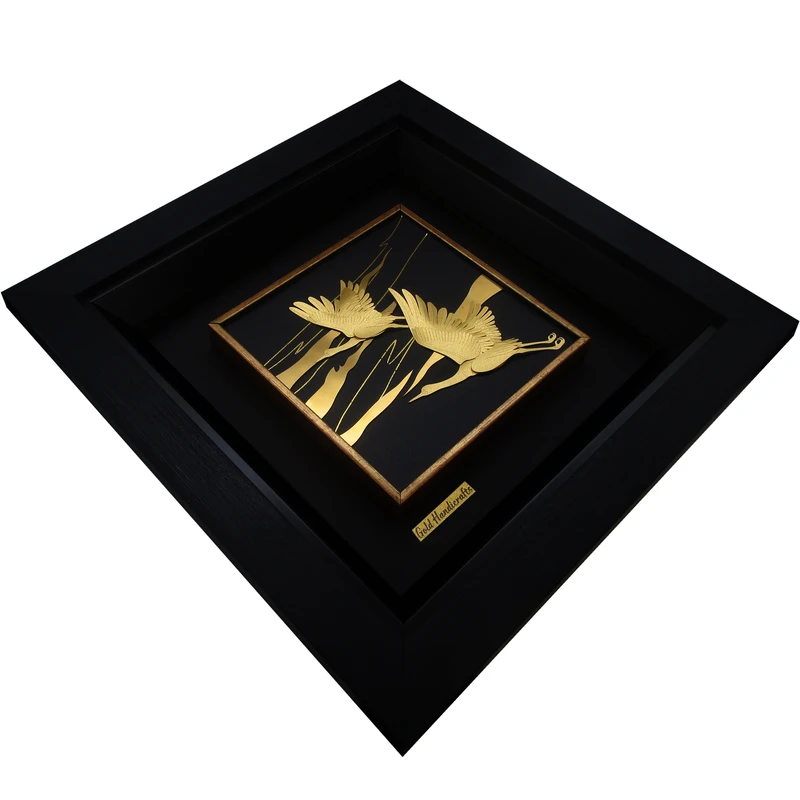 عکس شماره 2 : تابلو طلا کوب زرکات طرح دو لک لک مدل f169