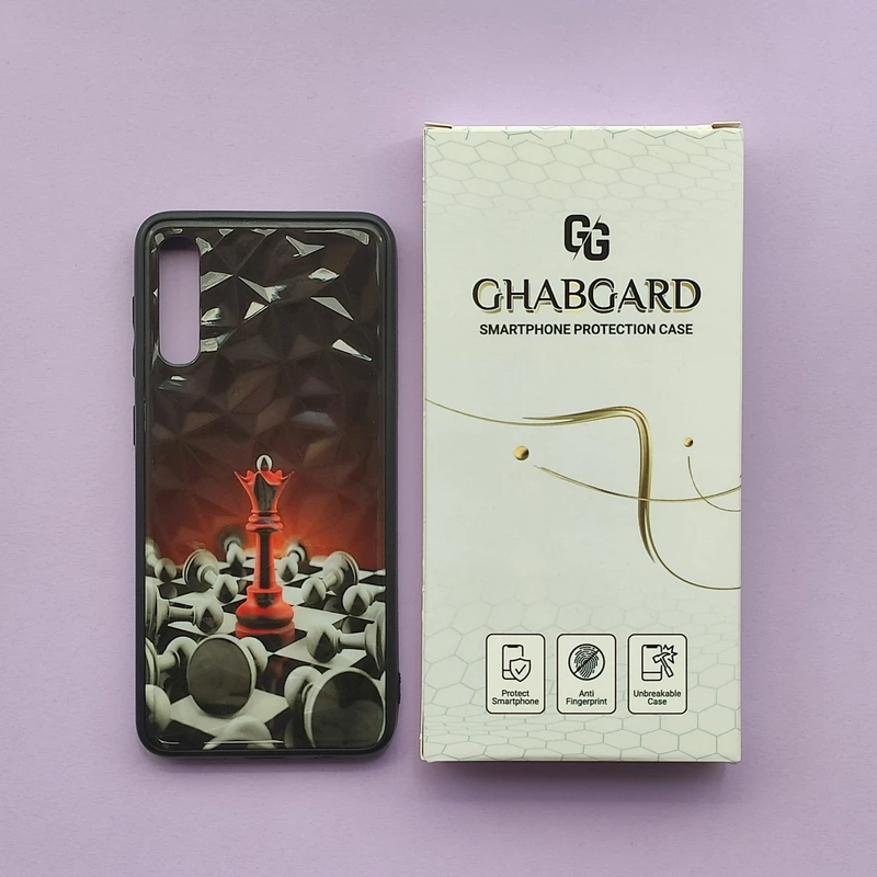 کاور قاب گارد مدل پشت گلس الماسی فانتزی مناسب برای گوشی موبایل سامسونگ Galaxy A50 / A50s / A30s