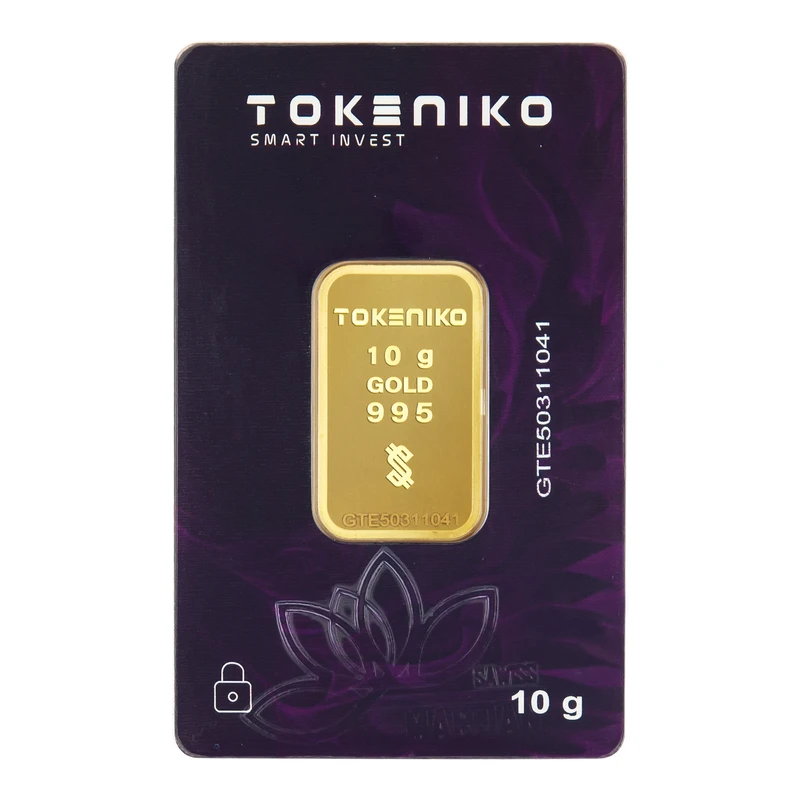 شمش طلا 24 عیار توکنیکو مدل GTE-10 شمش طلا 24 عیار توکنیکو مدل GTE-10