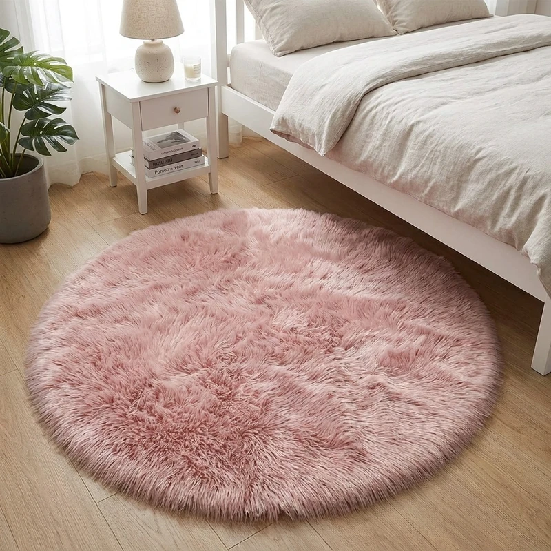 پادری آقای طرح مدل خز فانتزی سایز 110x110 سانتی متر