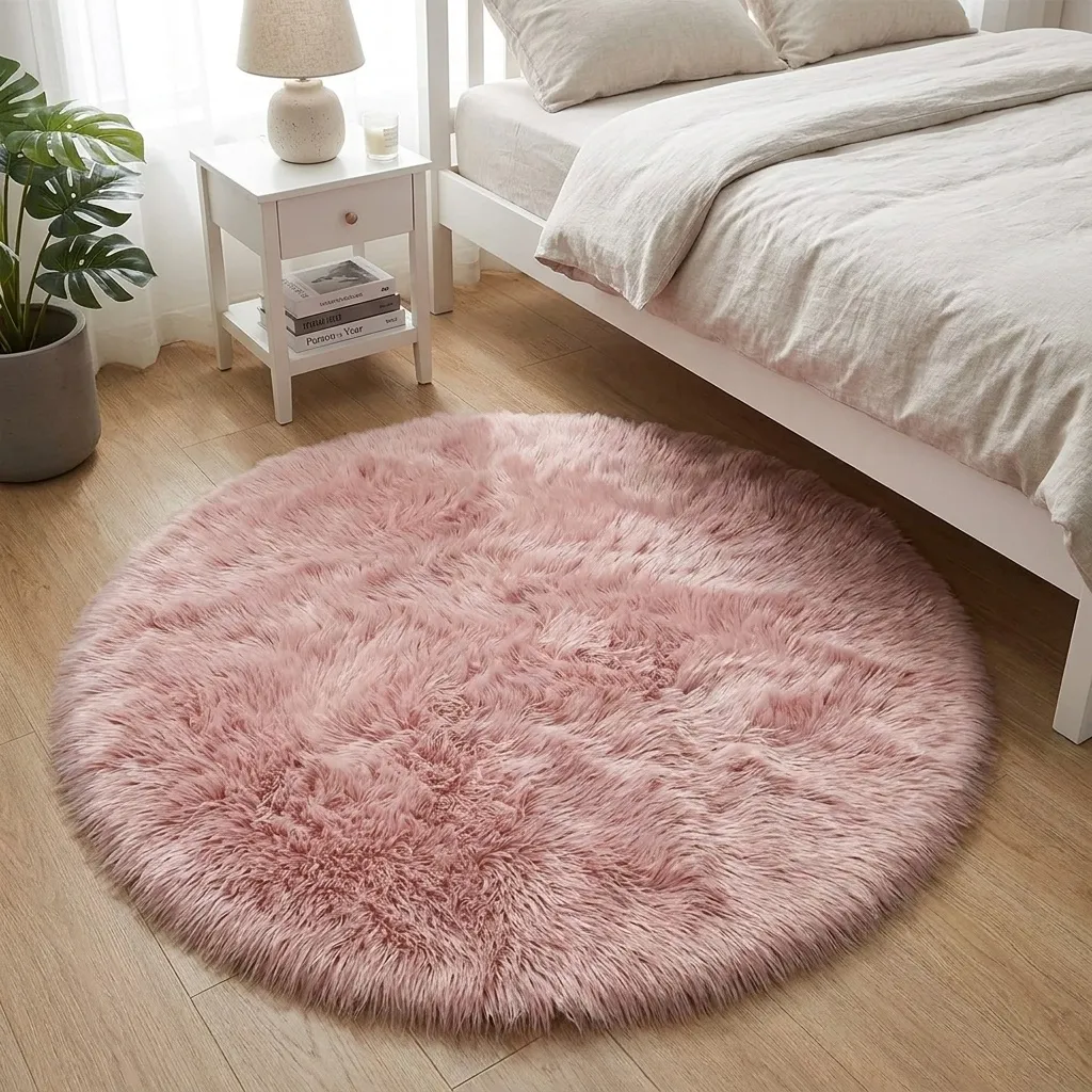 پادری آقای طرح مدل خز فانتزی سایز 110x110 سانتی متر