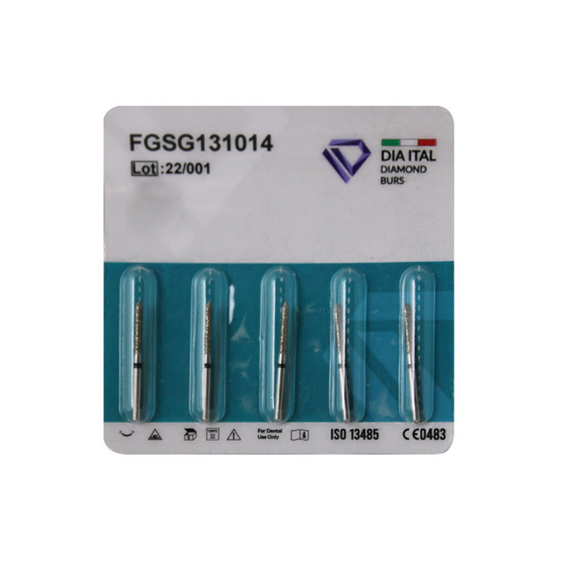 فرز الماسی دیا ایتالیا مدل Cylinder Pointed-L 131 سایز 014 بسته 5 عددی