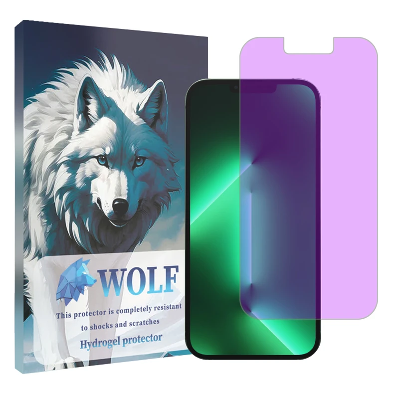 محافظ صفحه نمایش ضد اشعه بنفش ولف کد 01 مناسب برای گوشی موبایل اپلiPhone 13 Pro Max