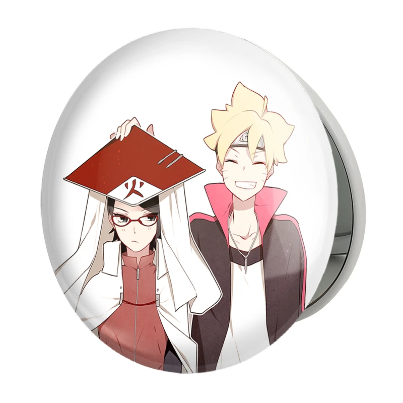 آینه جیبی خندالو طرح بوروتو و سارادا انیمه بوروتو Boruto مدل تاشو کد 13138 
