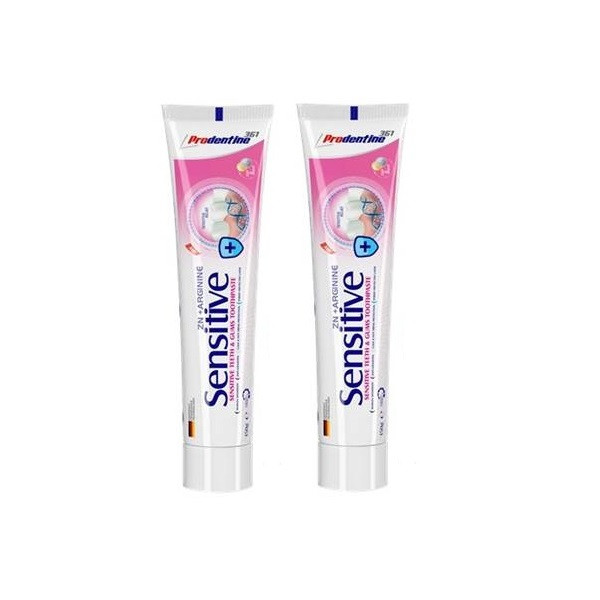 خمیر دندان پرودنتین مدل Sensitive حجم 150 میلی لیتر مجموعه 2 عددی