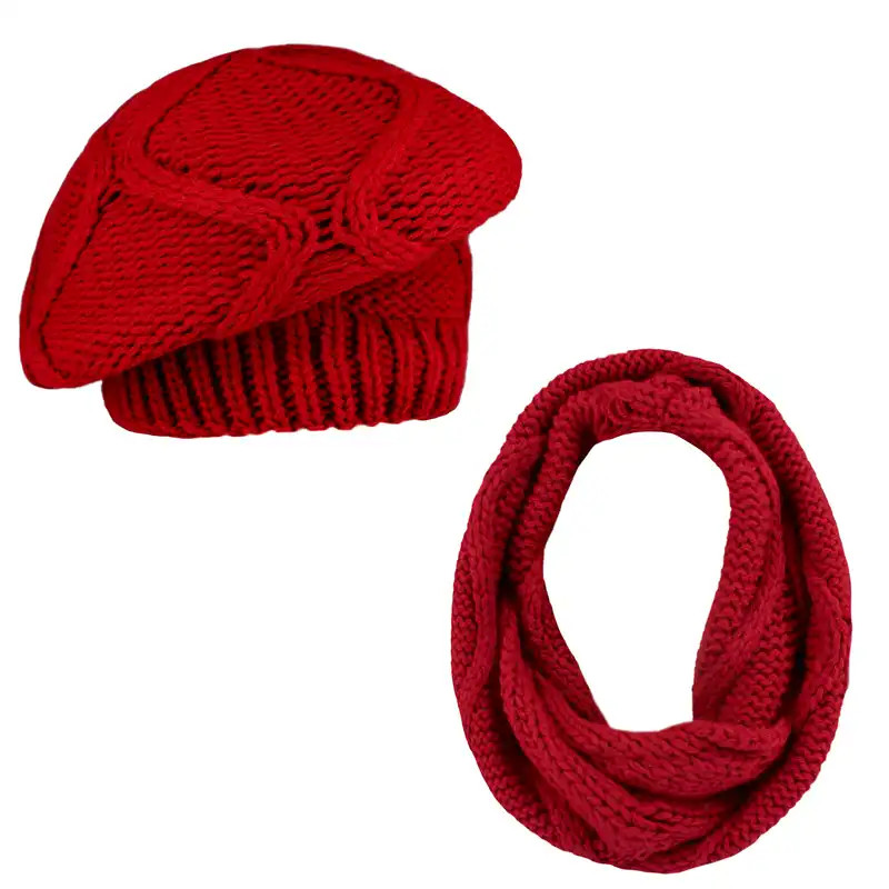 ست کلاه فرانسوی و شال گردن مدل  رینگی 2022