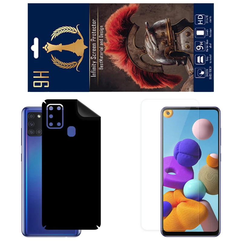 برچسب پوششی اینفینیتی مدل RG مناسب برای گوشی موبایل سامسونگ Galaxy A21S به همراه محافظ صفحه نمایش