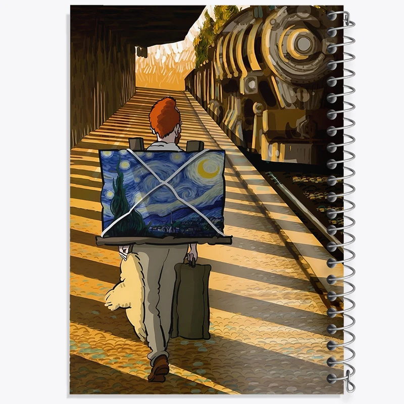 دفتر ژورنال نویسی 50 برگ خندالو مدل نقطه ای طرح ونسان ونگوگ کد N5129