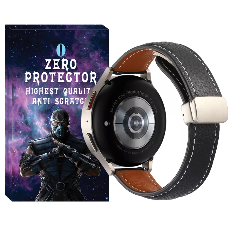 بند زیرو مدل MAG Leather ZR مناسب برای ساعت هوشمند سامسونگ Galaxy watch 6 40mm / 6 44mm / 6 classic 43mm / 6 classic 47mm