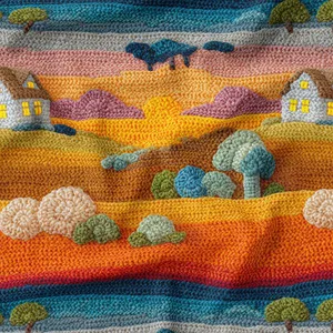 پارچه ملحفه عرض 1.5 متر پارچه باما طرح سه بعدی دشت نگارستان کد 5015141 رنگ نارنجی