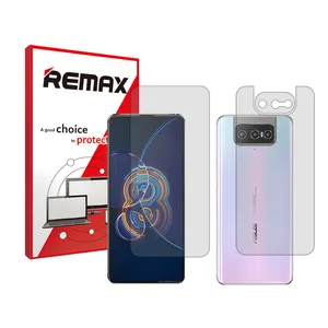 Remax Resistant model transparent screen protector suitable for Asus Zenfone 8 Flip mobile phone along with the back protector