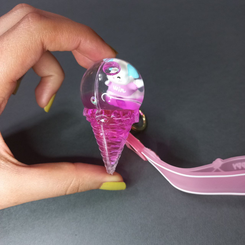 جاکلیدی دخترانه مدل آکواریومی طرح بستنی قیفی