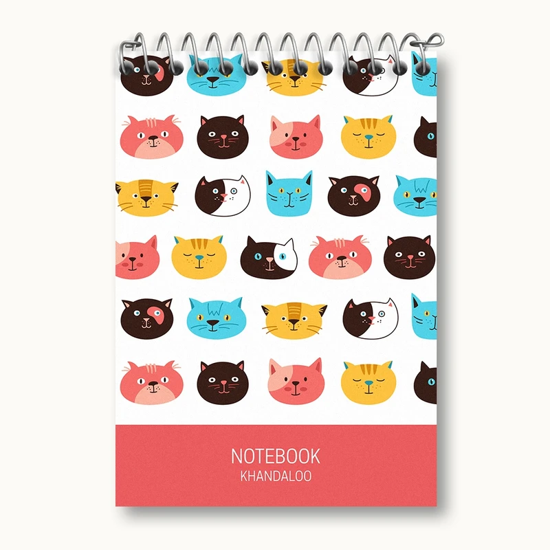 دفتر یادداشت 50 برگ خندالو مدل گربه (Cat) کد N635