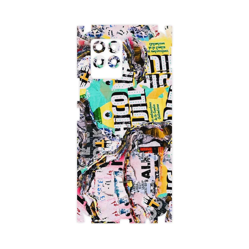 برچسب پوششی ماهوت مدل Collage of Teared Paper-FullSkin مناسب برای گوشی موبایل ریلمی 8 Pro