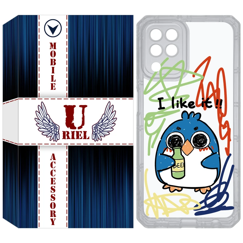 کاور یوریل مدل Clear کد 23 طرح جوجه نقاش مناسب برای گوشی موبایل سامسونگ Galaxy A22 4G / M32 / M22