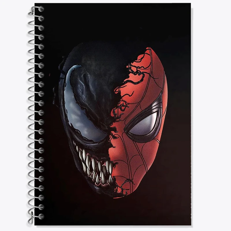 دفتر زبان 50 برگ خندالو مدل دو خط طرح ونوم Venom کد 27316