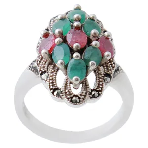 انگشتر نقره زنانه بازرگانی میلادی کد AW_452