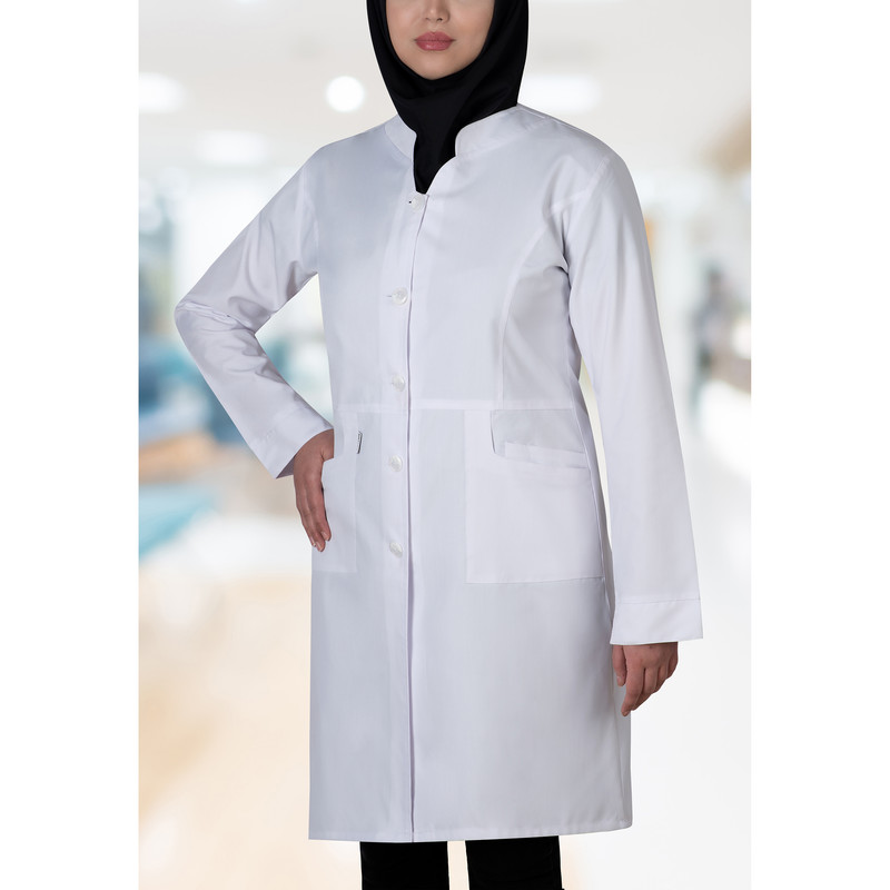 روپوش پزشکی زنانه خضرا مدل ستاره کد 32420
