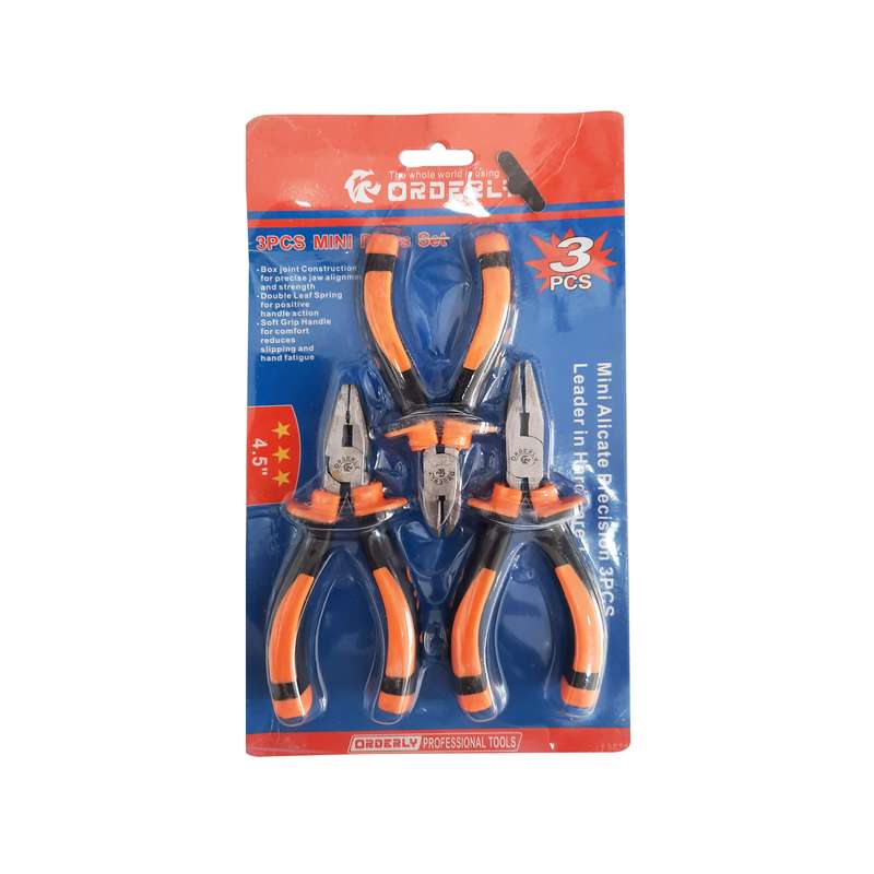 انبر دست و انبر دم باریک و انبر سیم چین اوردرلی مدل cr-4.5 سایز 4.5 اینچ