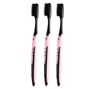 مسواک مکس بیوتی مدل بامبو ذغالی با برس نرم مجموعه ۳ عددی