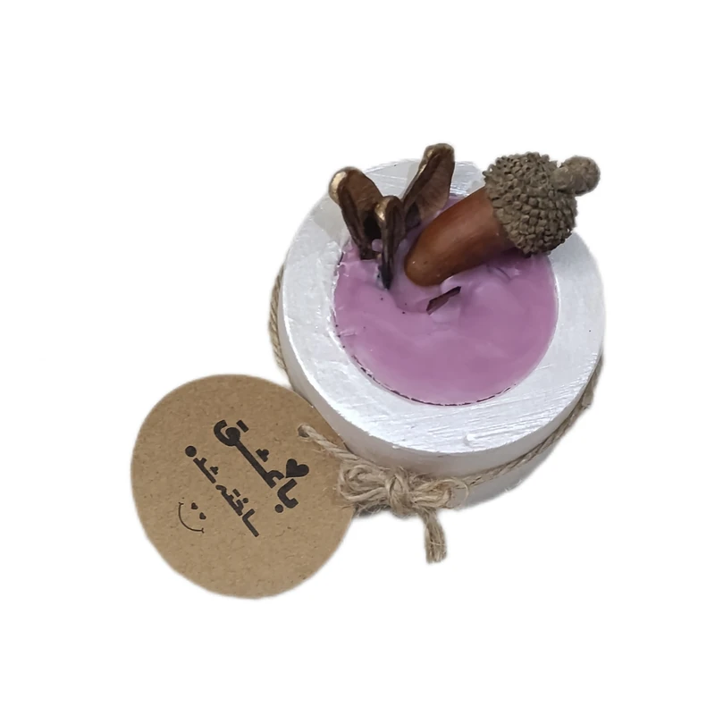 شمع دست‌ساز بدون‌بو مدل سنگی زمان اتمام 2 ساعت