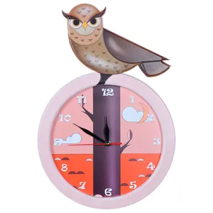 ساعت دیواری کودک طرح جغد کد CL-19