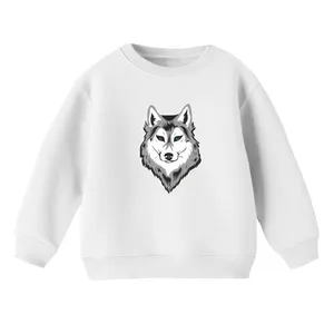 سویشرت بچگانه مدل گرگ رنگ سفید