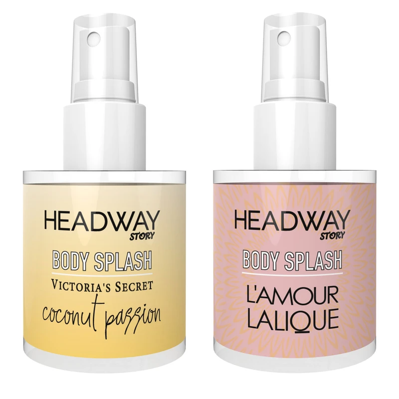 بادی اسپلش زنانه هدوی استوری مدل لالیک لامور و ویکتوریا سکرت نارگیل حجم 90 میلی لیتر مجموعه دو عددی